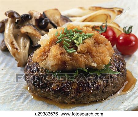Japanese Style Hamburger View Large Photo Image Stock Photograph - Japanese Style Hamburger. Fotosearch