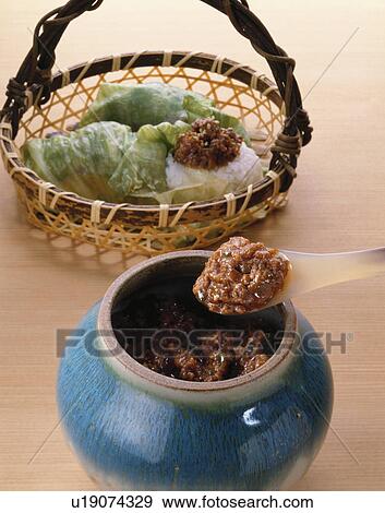 Korean-Style Meat Bean Paste View Large Photo Image Stock Photo - Korean-Style Meat Bean Paste. Fotosearch