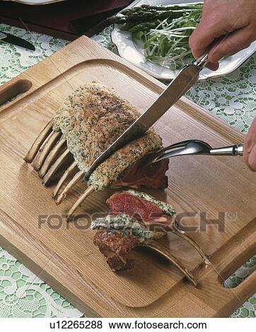 Stock Photo - Lamb Baked With Herb. Fotosearch