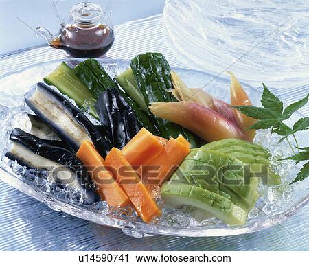 Stock Image - Lightly-Pickled Vegetables. Fotosearch
