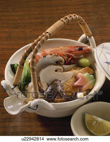 Picture - Matsutake Steamed In Earthen Teapot. Fotosearch