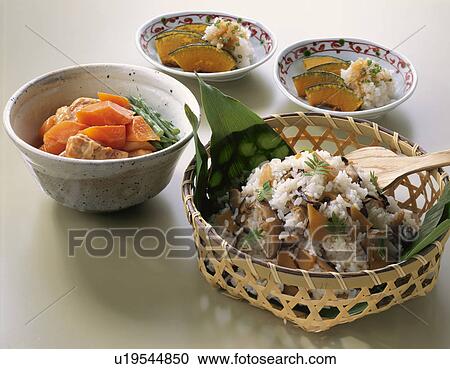 Stock Image - Maze-Zushi, Chicken, Carrot. Fotosearch