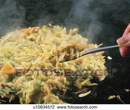 Stock Image - Monjayaki, Kimchi. Fotosearch
