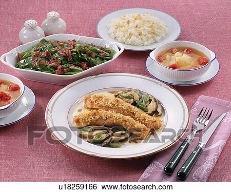 Stock Photograph - Mustard Baking Of Salmon. Fotosearch
