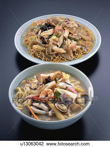 Stock Image - Nagasaki Mixture, Udon Noodles Stewed With Meat And Vegetables. Fotosearch