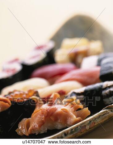 Nigiri Sushi View Large Photo Image Stock Photo - Nigiri Sushi. Fotosearch