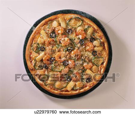 Pizza, Seafood, View Large Photo Image Stock Image - Pizza, Seafood,. Fotosearch