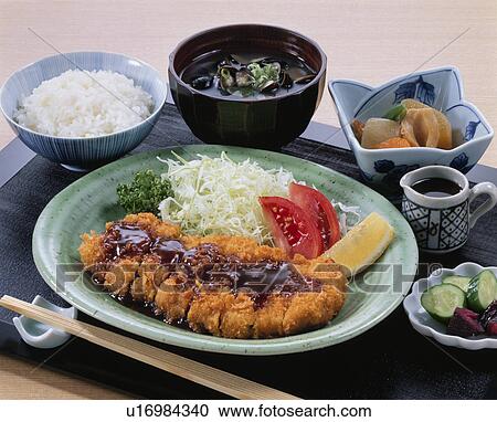 Stock Image - Pork Cutlet Table D'Hote. Fotosearch