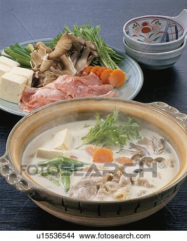 Pot With Pork And Soy Milk View Large Photo Image Picture - Pot With Pork And Soy Milk. Fotosearch