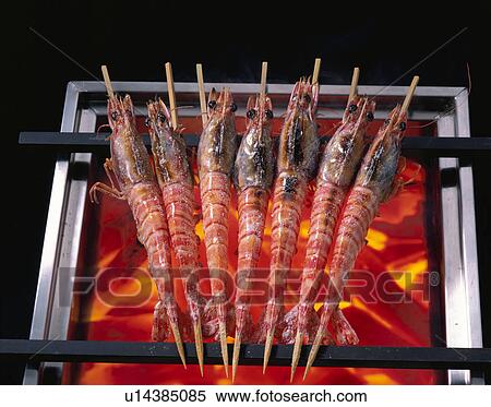 Stock Photography - Prawn Grilled With Salt. Fotosearch