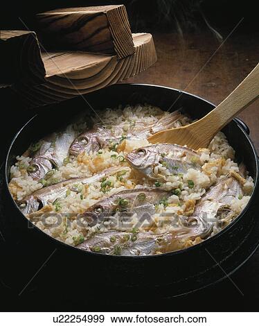 Stock Photo - Rice With Shredded Sea Bream, Ehime Prefecture,. Fotosearch