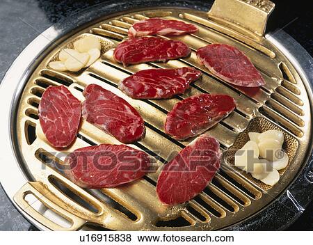 Stock Photo - Roast Meat, South Korea,. Fotosearch