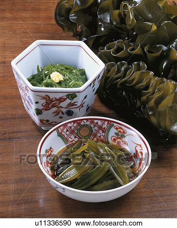 Stock Image - Root Of Wakame Seaweed. Fotosearch
