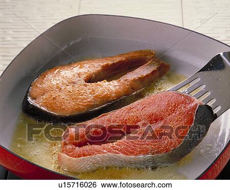 Stock Photograph - Salmon Steak. Fotosearch