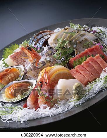 Sashimi Assortment View Large Photo Image Picture - Sashimi Assortment. Fotosearch