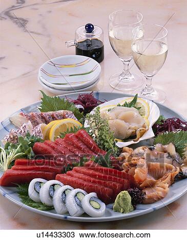 Sashimi Assortment View Large Photo Image Stock Image - Sashimi Assortment. Fotosearch