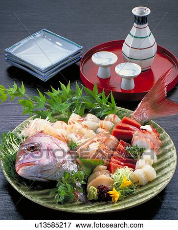 Sashimi Assortment View Large Photo Image Stock Photo - Sashimi Assortment. Fotosearch