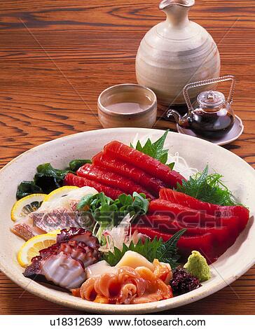 Sashimi Assortment View Large Photo Image Stock Photo - Sashimi Assortment. Fotosearch