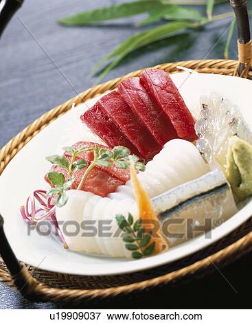 Sashimi Assortment View Large Photo Image Stock Photo - Sashimi Assortment. Fotosearch