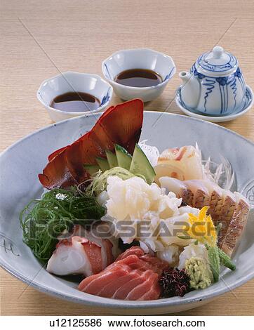 Sashimi Assortment View Large Photo Image Stock Photograph - Sashimi Assortment. Fotosearch