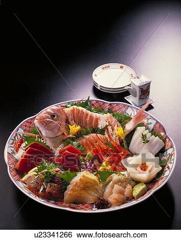 Sashimi Assortment View Large Photo Image Stock Photograph - Sashimi Assortment. Fotosearch