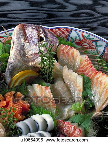 Stock Photography - Sashimi Assortment. Fotosearch