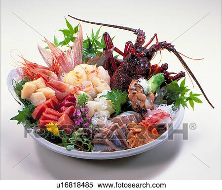 Sashimi Assortment View Large Photo Image Stock Photography - Sashimi Assortment. Fotosearch