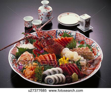 Sashimi Assortment View Large Photo Image Stock Photography - Sashimi Assortment. Fotosearch