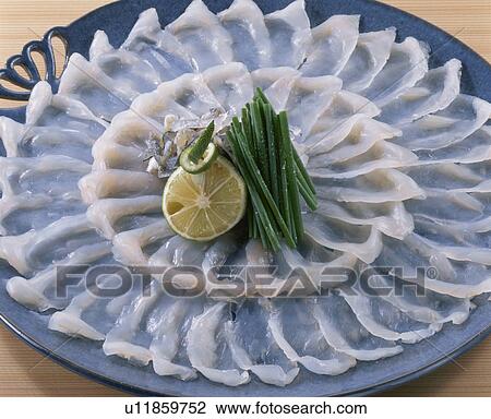 Stock Image - Sashimi Of Globefish. Fotosearch