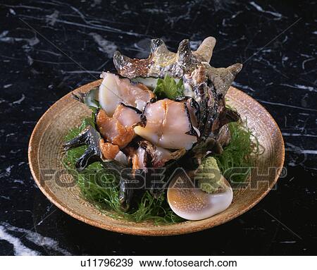 Stock Photo - Sashimi Of Top Shell. Fotosearch