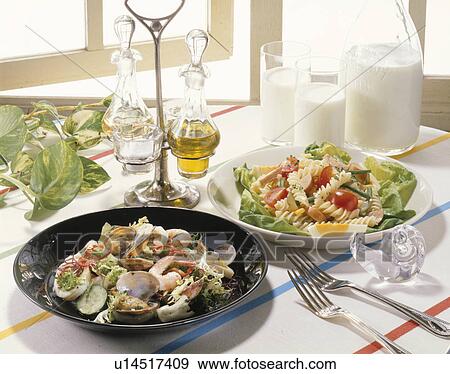Sea Food Salad, Pasta Salad View Large Photo Image Stock Photo - Sea Food Salad, Pasta Salad. Fotosearch