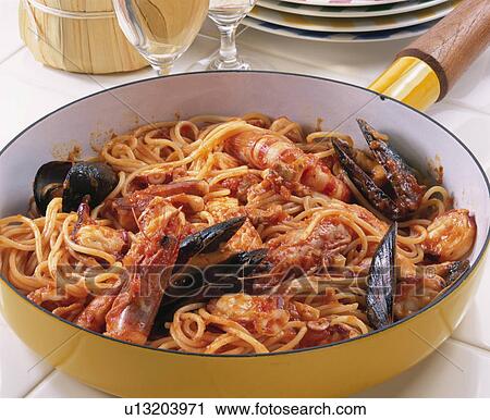 Sea Food Spaghetti View Large Photo Image Stock Image - Sea Food Spaghetti. Fotosearch