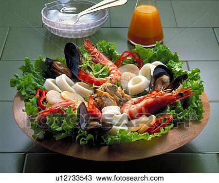 Seafood Salad View Large Photo Image Stock Image - Seafood Salad. Fotosearch