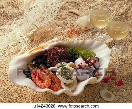 Seafood Salad View Large Photo Image Stock Photo - Seafood Salad. Fotosearch