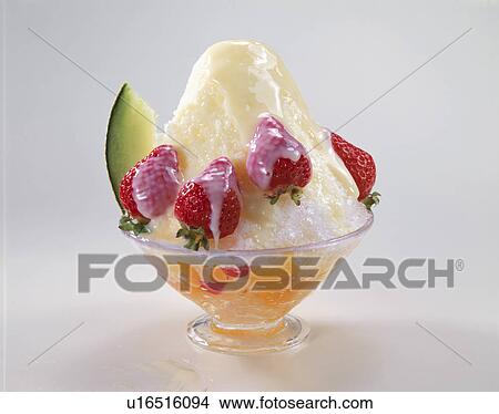 Shaved Ice With Syrup On The Top View Large Photo Image Picture - Shaved Ice With Syrup On The Top. Fotosearch