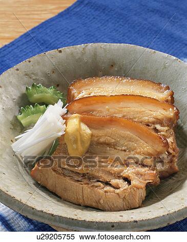 Stock Photography - Simmered Pork With Soy Sauce. Fotosearch