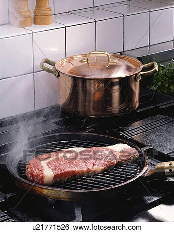 Stock Photograph - Sirloin Steak, Steak Bread,. Fotosearch