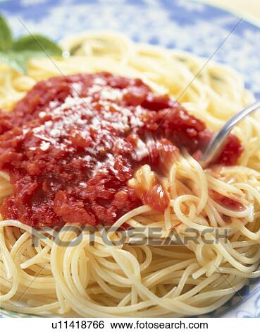 Stock Photograph - Spaghetti Tomato Sauce. Fotosearch