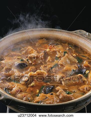 Picture - Spicy Korean-Style Stew Pan. Fotosearch