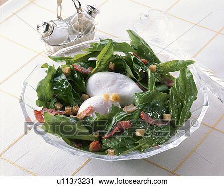 Stock Image - Spinach Salad. Fotosearch