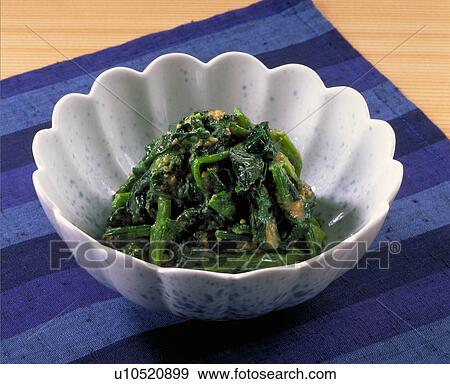 Spinach With Sesame Dressing View Large Photo Image Stock Photo - Spinach With Sesame Dressing. Fotosearch