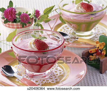 Picture - Strawberry Mousse. Fotosearch