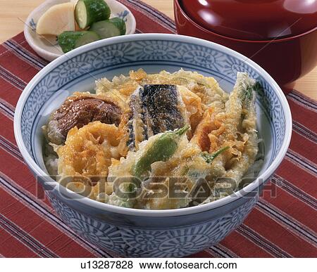 Tempura Bowl View Large Photo Image Stock Photo - Tempura Bowl. Fotosearch