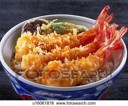 Tempura Bowl View Large Photo Image Stock Photo - Tempura Bowl. Fotosearch