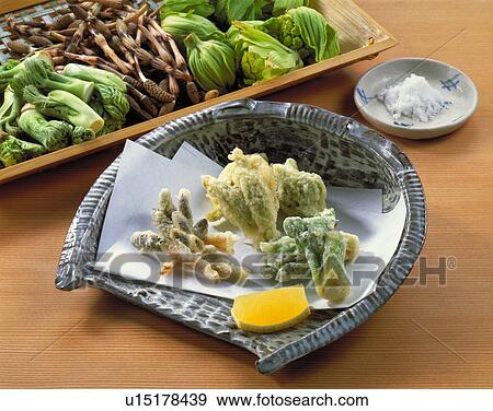 Stock Photo - Tempura Of Wild Grass. Fotosearch