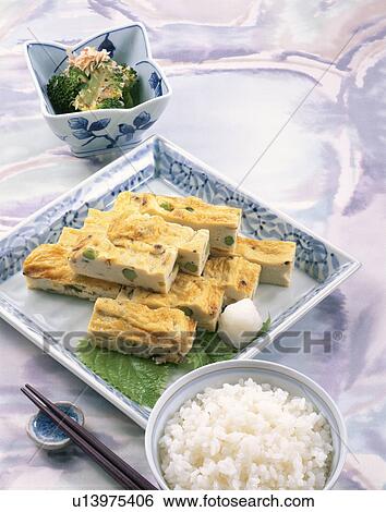Thick Omelet Containing Pea View Large Photo Image Stock Photograph - Thick Omelet Containing Pea. Fotosearch