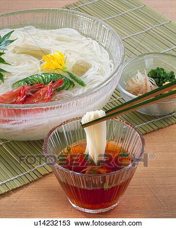 Stock Image - Thin Wheat Noodles. Fotosearch