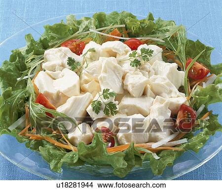 Picture - Tofu Salad. Fotosearch