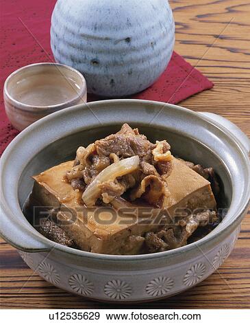 Stock Photo - Tofu Simmered With Pork. Fotosearch