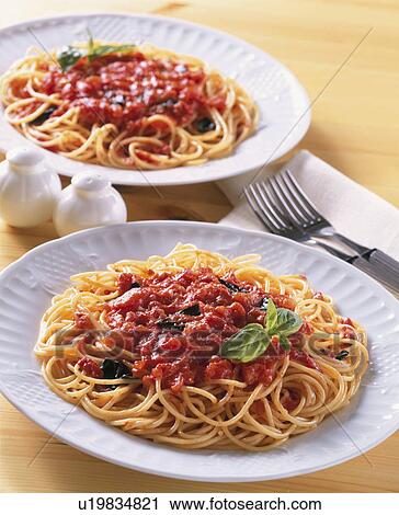 Stock Image - Tomato Sauce Spaghetti. Fotosearch